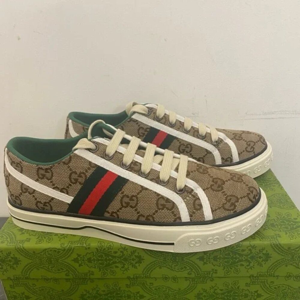 Gucci Brown and Green Sneakers